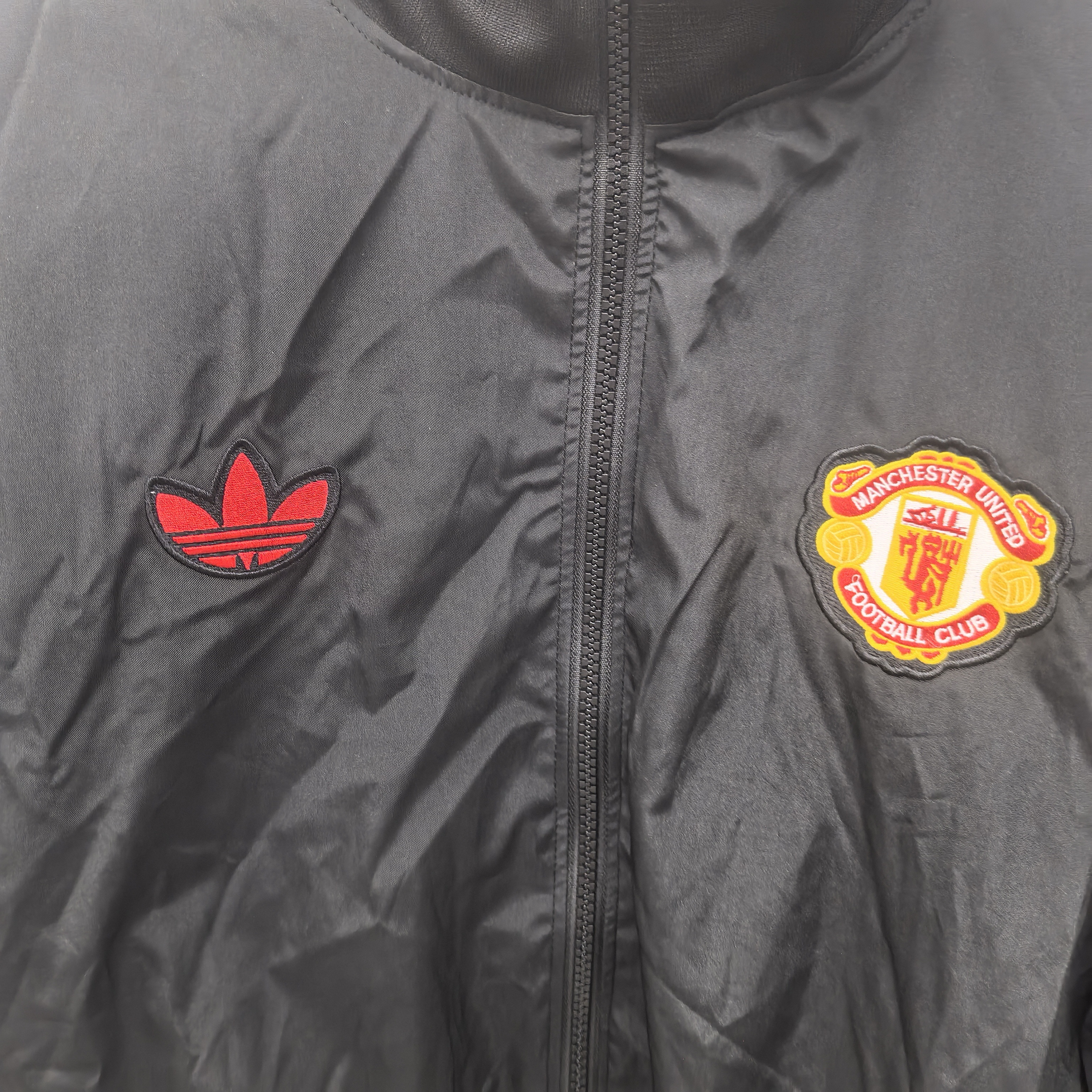 retro Manchester United M-U black waterproof thickened windbreak S-XXL