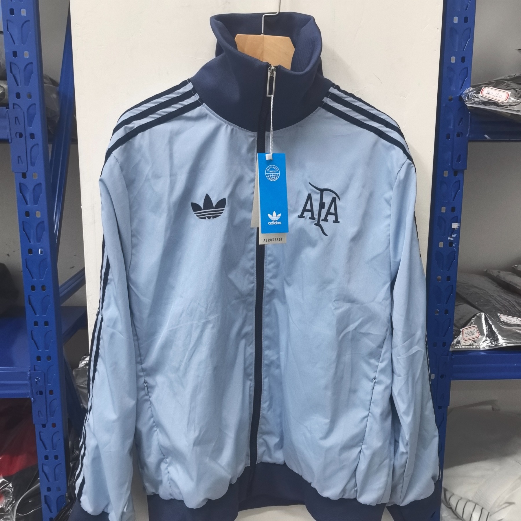 retro Windbreaker Argentina training blue Waterproof thickened version S-XXL