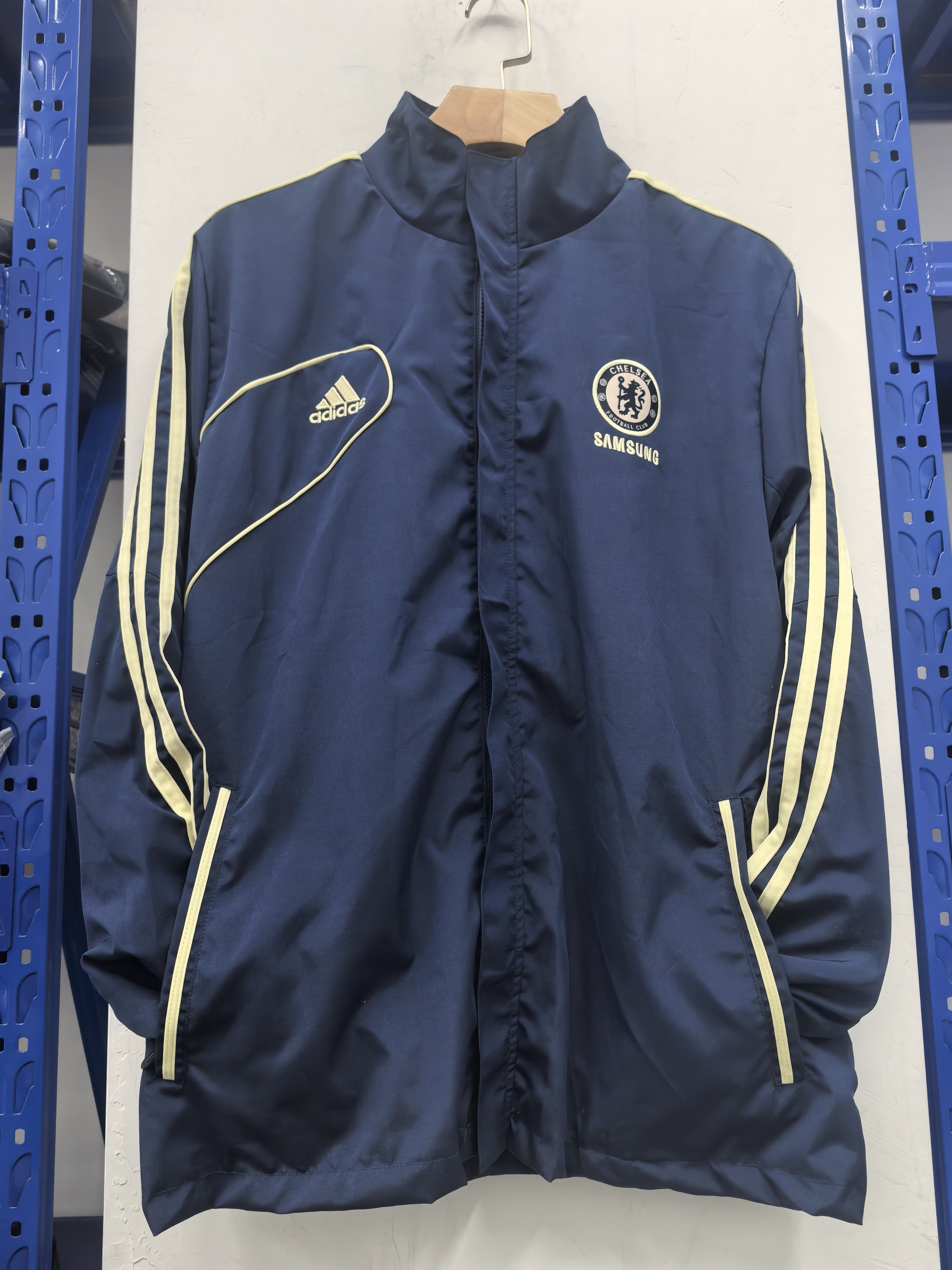 retro Windbreaker Chelse@ training blue Waterproof thickened version S-XXL