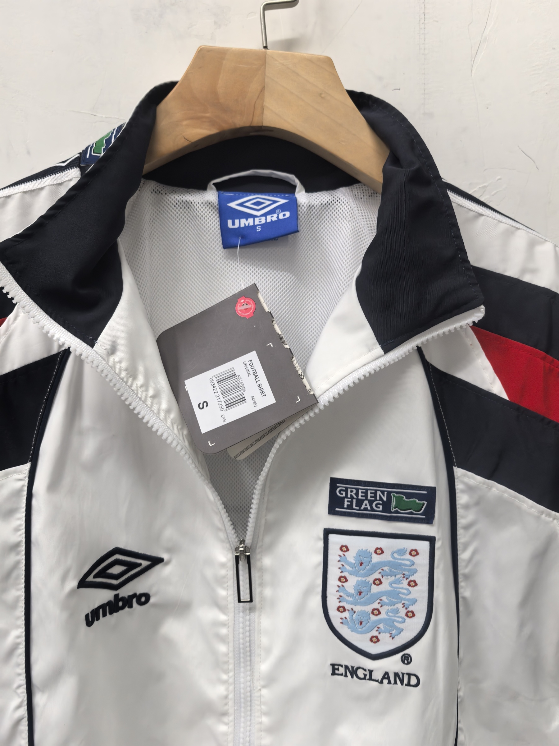 retro Windbreaker England training white Waterproof thickened version S-XXL