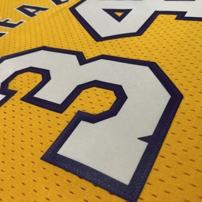 99/00 NBA Los Angeles Lakers O´neal yellow Heat pressed retro version jersey S-XXL