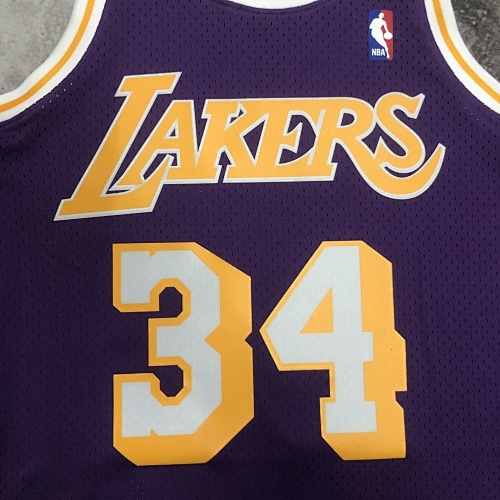 96/97 NBA Los Angeles Lakers O´neal purple Heat pressed retro version jersey S-XXL
