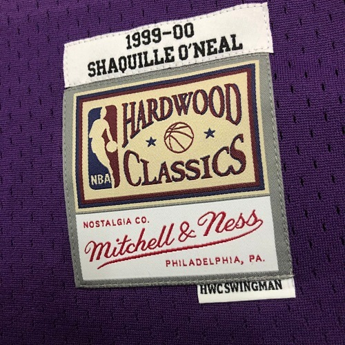 99/00 NBA Los Angeles Lakers O´neal purple Heat pressed retro version jersey S-XXL