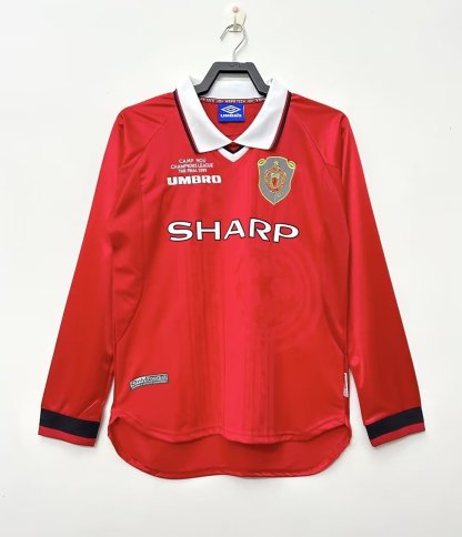99/00 Manchester United home UCL long sleeve retro version S-XXL