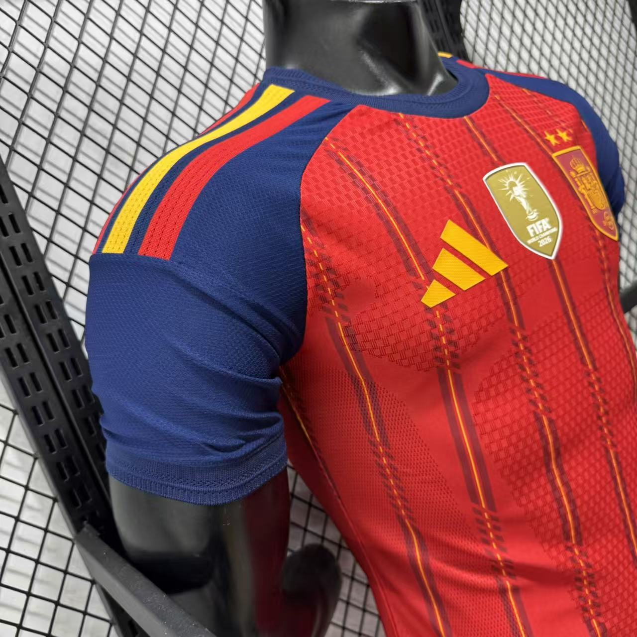 2026 Spain Home two star with champion patch player version S-4XL
