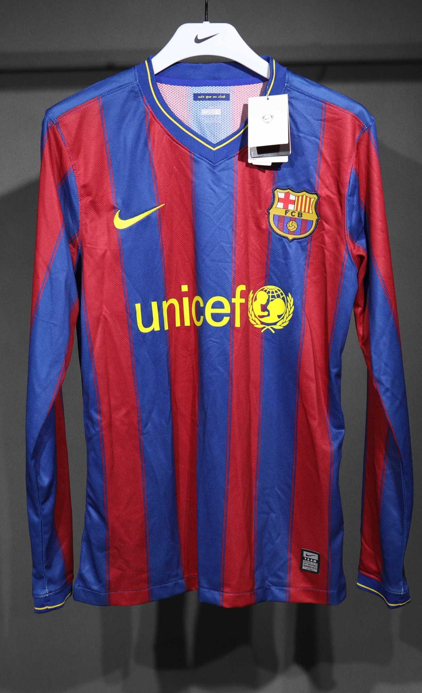 Retro 09/10 Barcelona Home long sleeve player version Size S-3XL