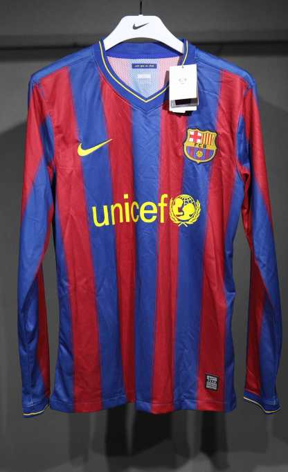 Retro 09/10 Barcelona Home long sleeve player version Size S-3XL