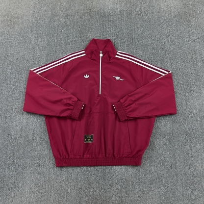 26/27 Arsenal red half-zip windbreaker S-XXL