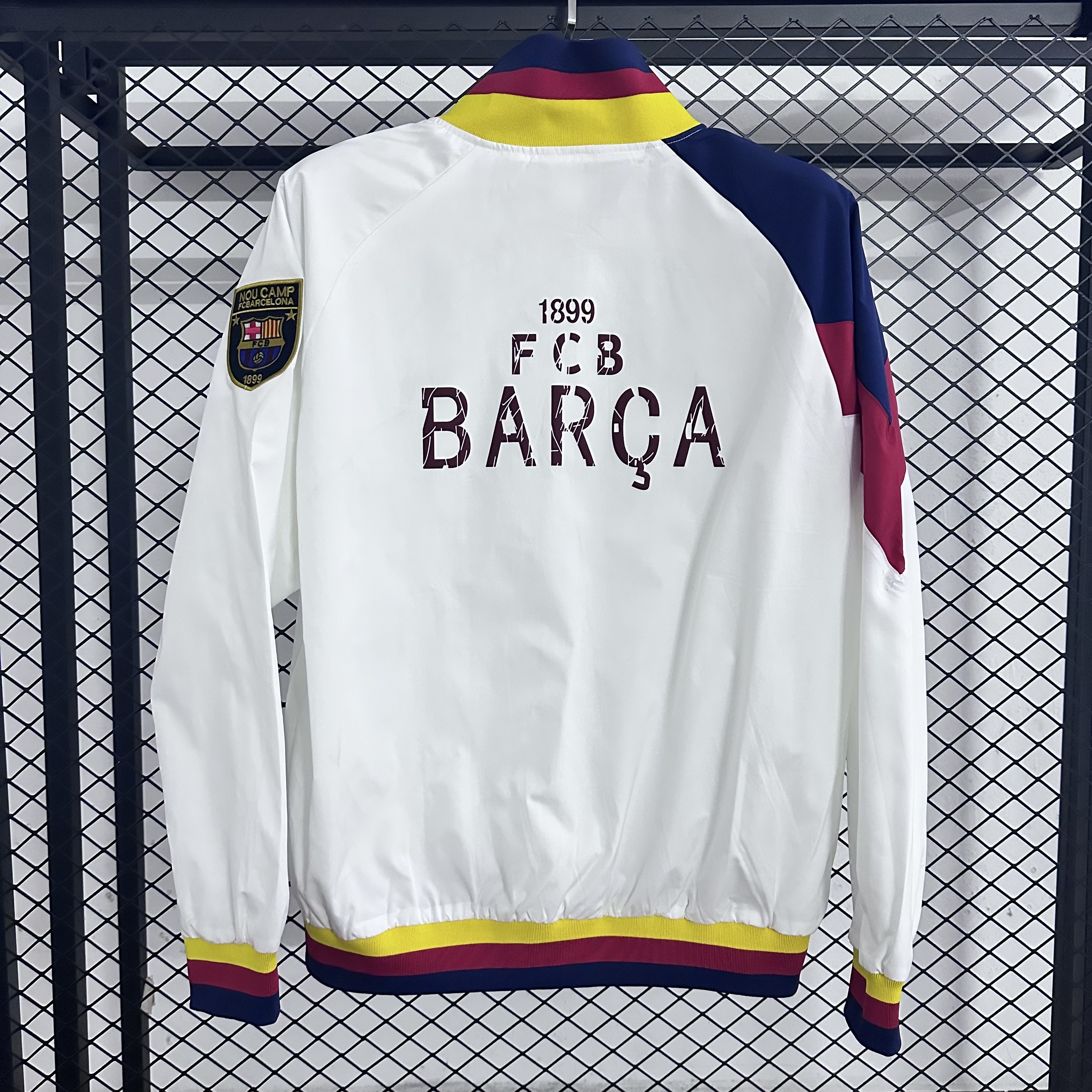 25/26 Windbreaker Barcelona training white Waterproof thickened version S-XXL