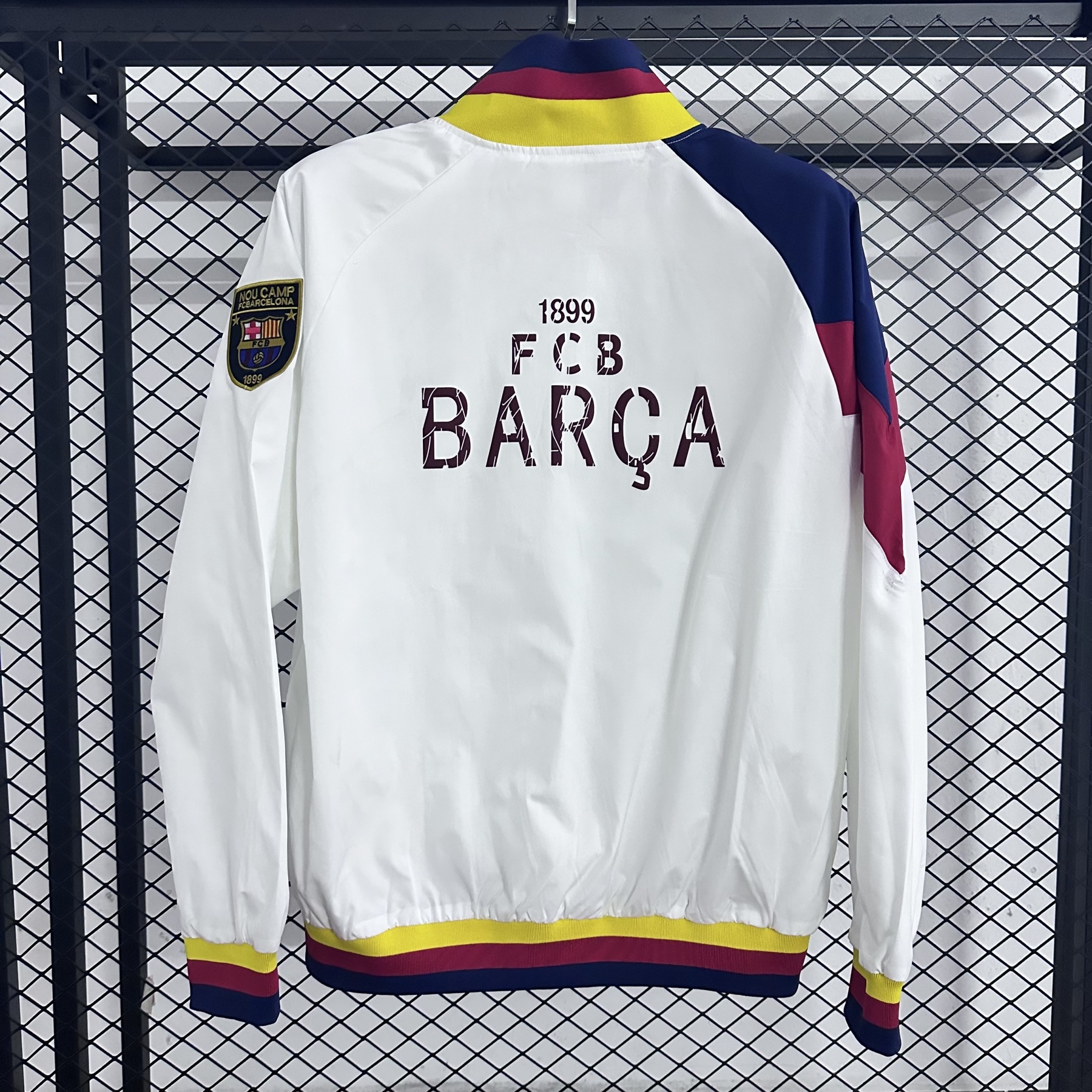 25/26 Windbreaker Barcelona training white Waterproof thickened version S-XXL