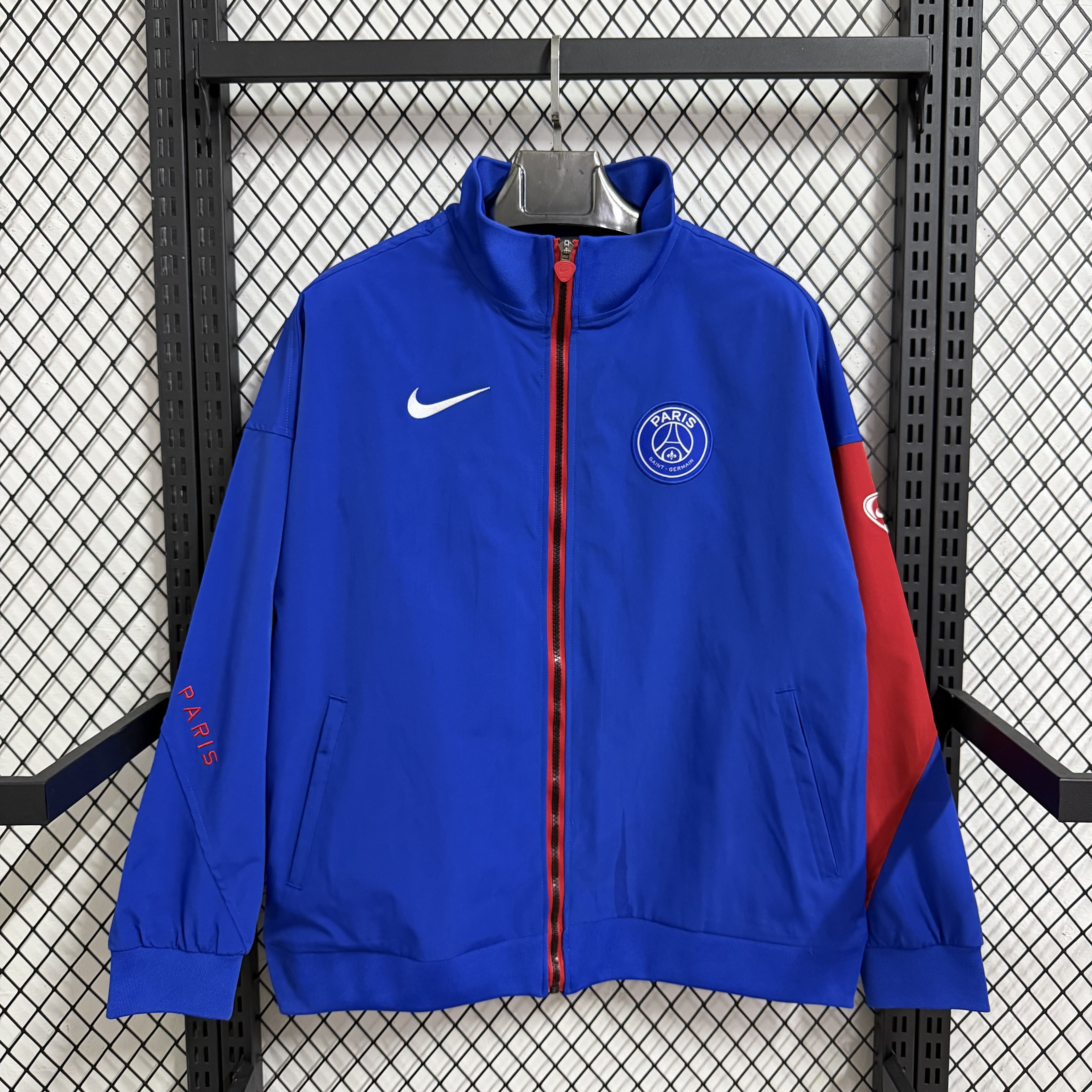 25/26 Windbreaker Paris Saint-Germain PSG training Blue Waterproof thickened version S-XXL