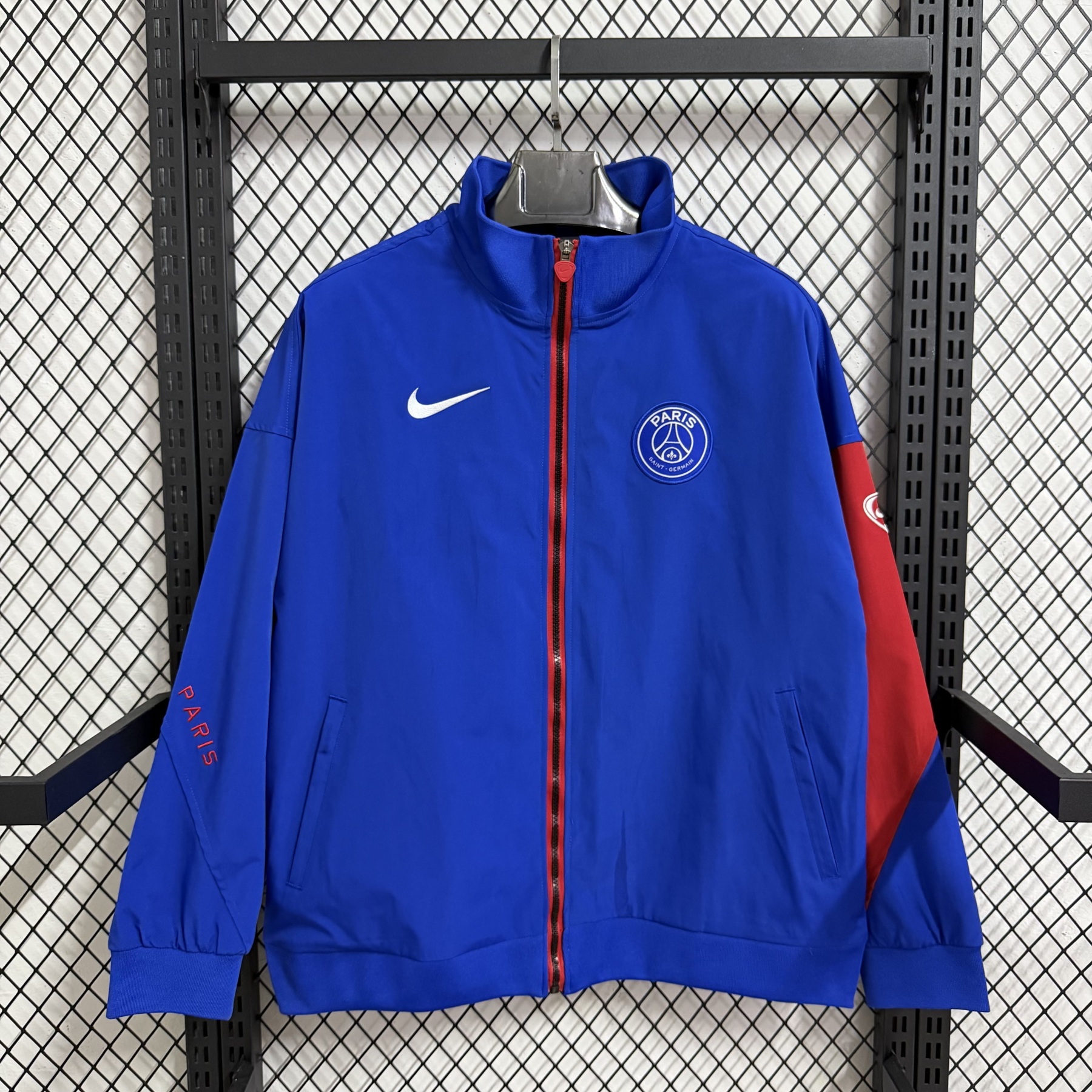25/26 Windbreaker Paris Saint-Germain PSG training Blue Waterproof thickened version S-XXL