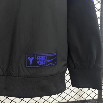 25/26 Windbreaker Barcelona training Black-Purple Waterproof thickened version S-XXL