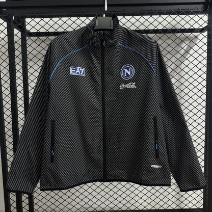 25/26 Windbreaker Napoli training black Waterproof thickened version S-XXL