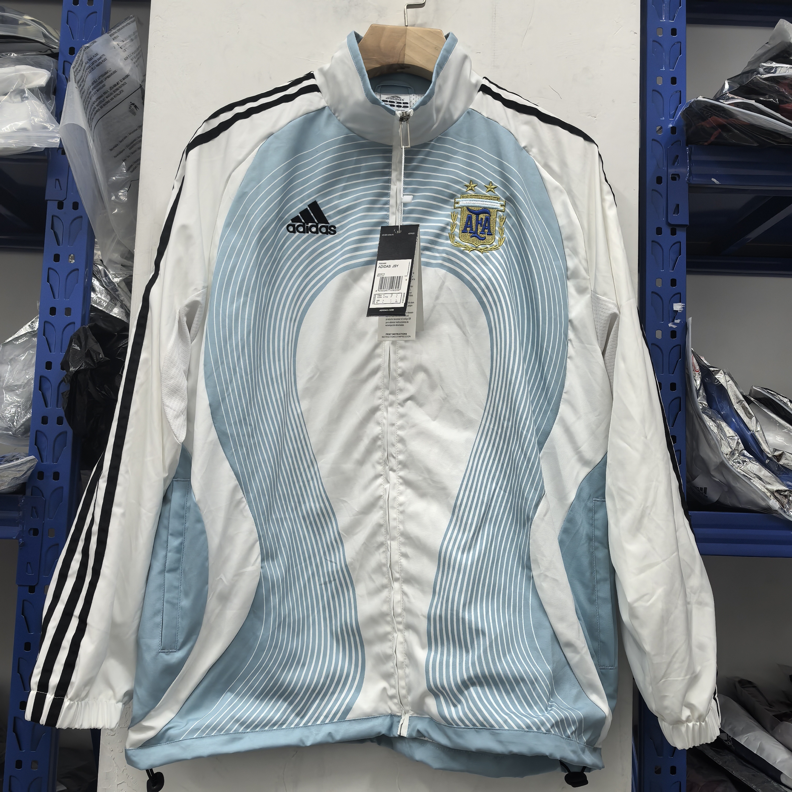 retro Windbreaker Argentina training white Waterproof thickened version S-XXL