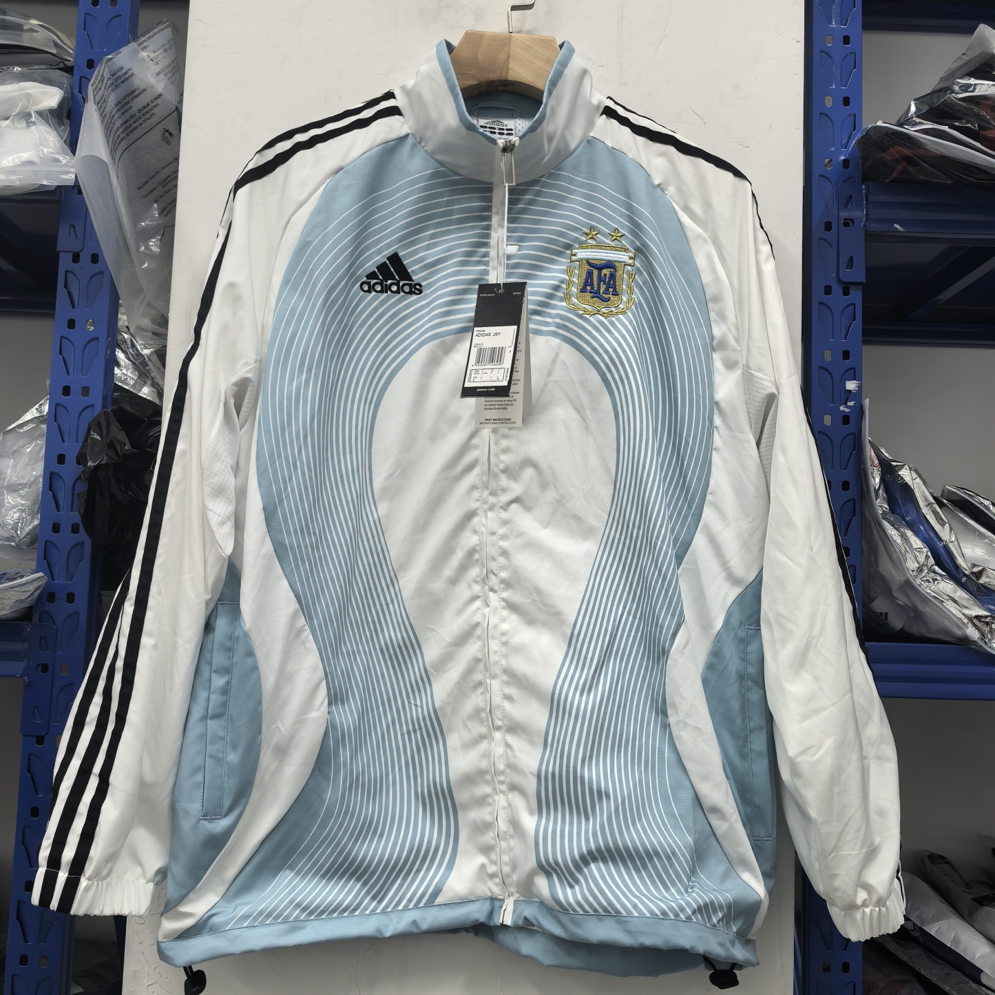 retro Windbreaker Argentina training white Waterproof thickened version S-XXL