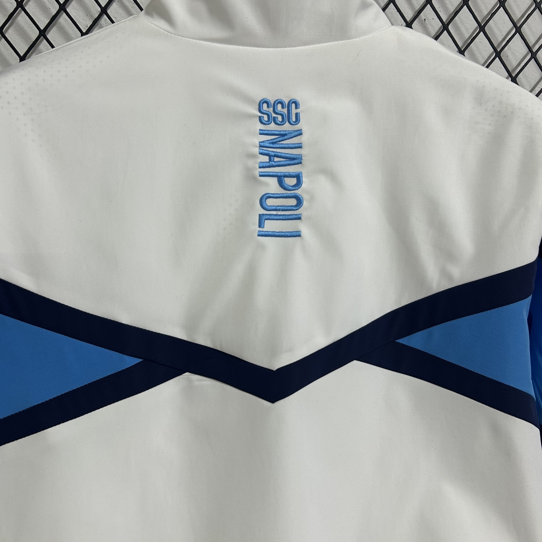 25/26 Windbreaker Napoli training white-blue Waterproof thickened version S-XXL