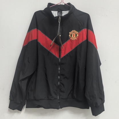 06/07 retro Manchester United M-U black waterproof thickened windbreak S-XXL