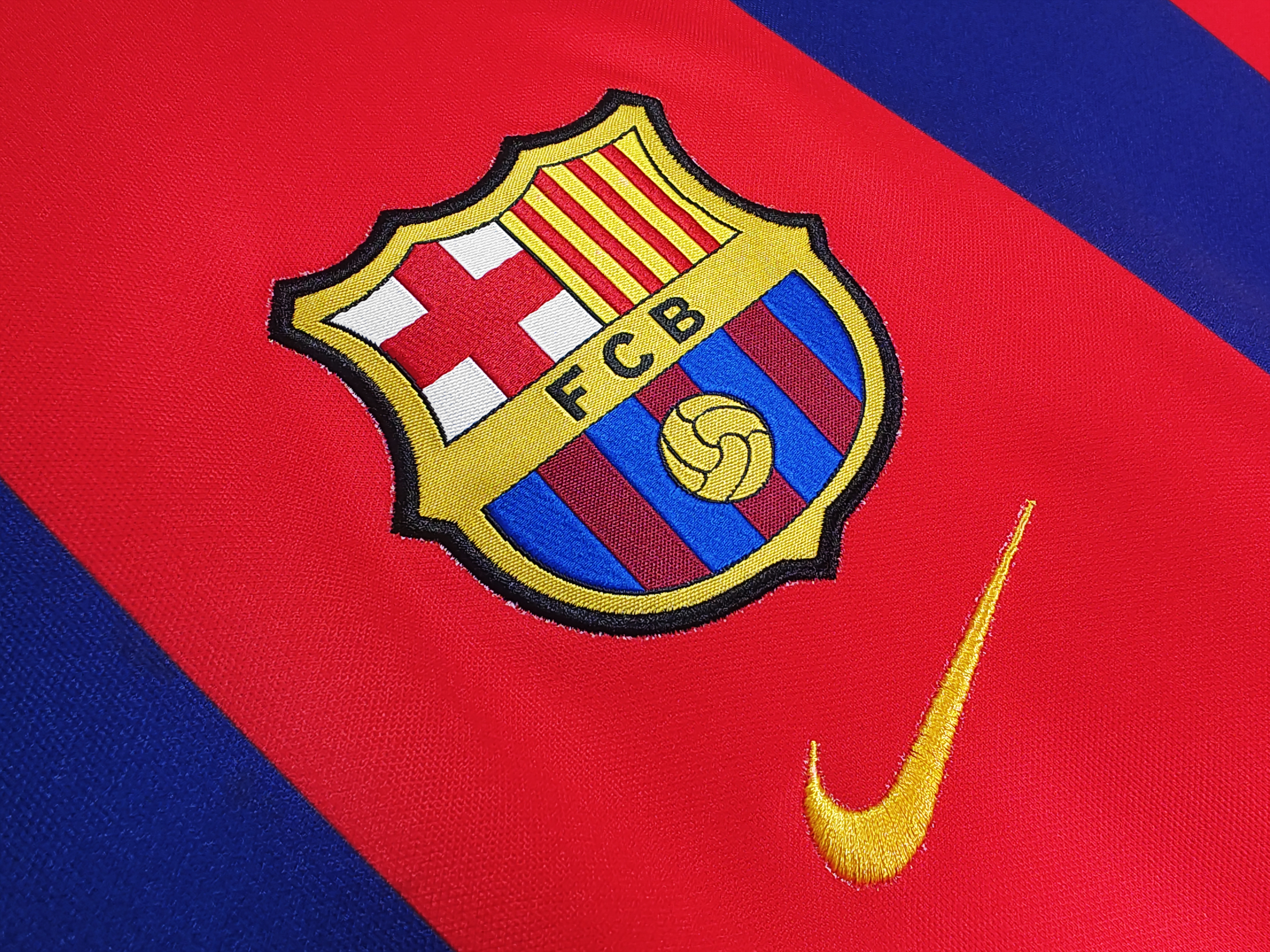 Retro 98-99 Barcelona Home with lapel Size S-XXL