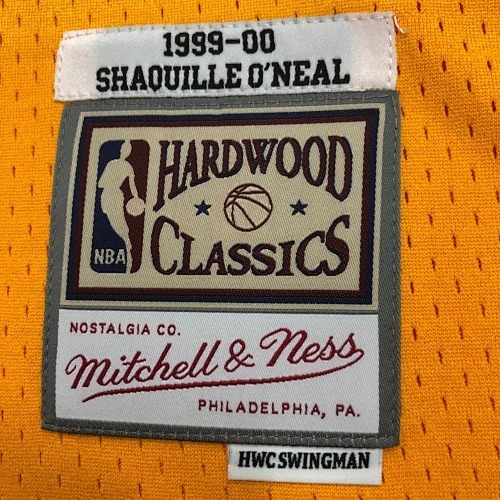 99/00 NBA Los Angeles Lakers O´neal yellow Heat pressed retro version jersey S-XXL