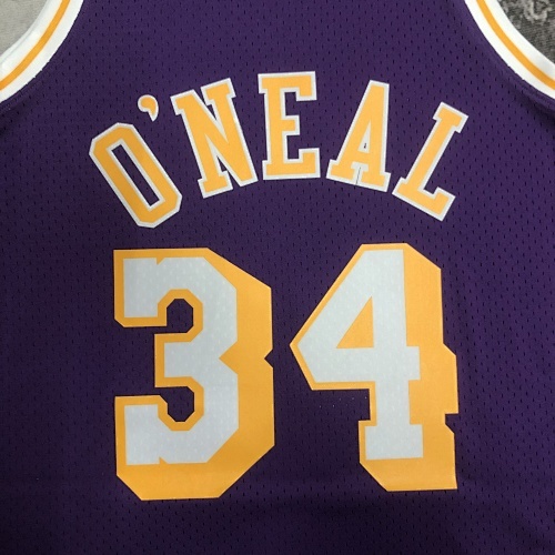 96/97 NBA Los Angeles Lakers O´neal purple Heat pressed retro version jersey S-XXL