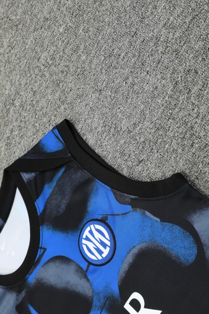 25/26 Inter Milan training blue-black vest set fan version S-XXL