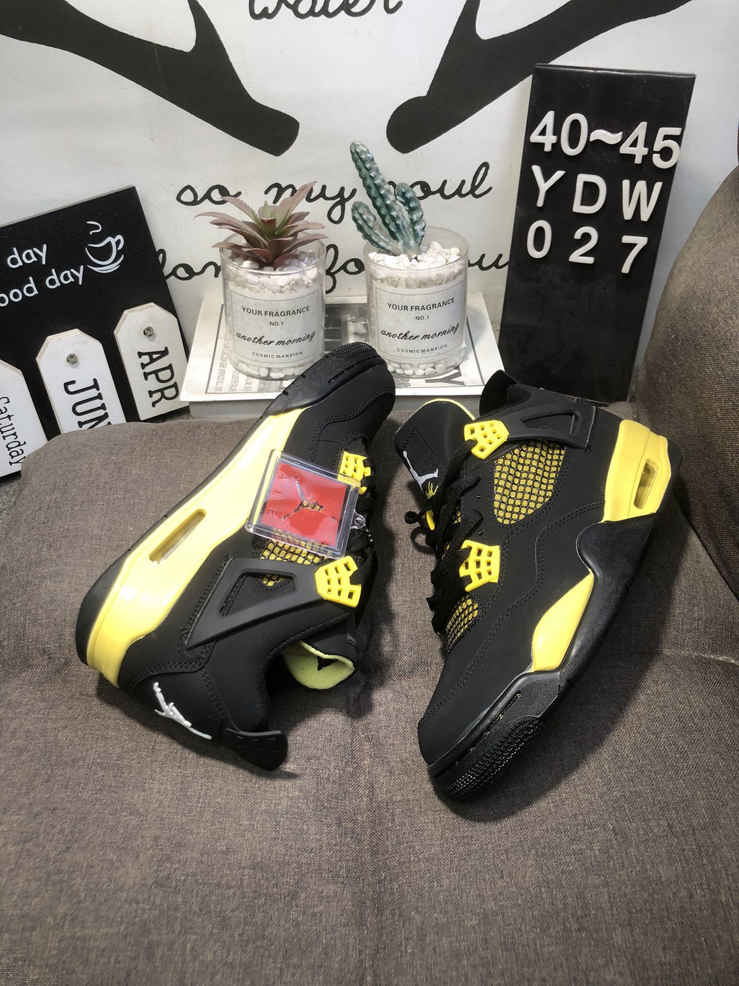 Nike Air Jordan 4 Low reteo black shoes size 39-45
