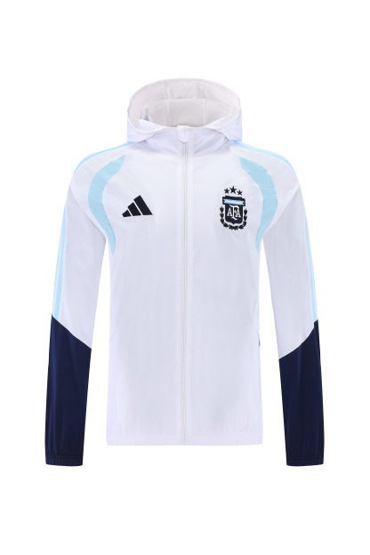 2026 Argentina white with hat windbreaker set S-XXL