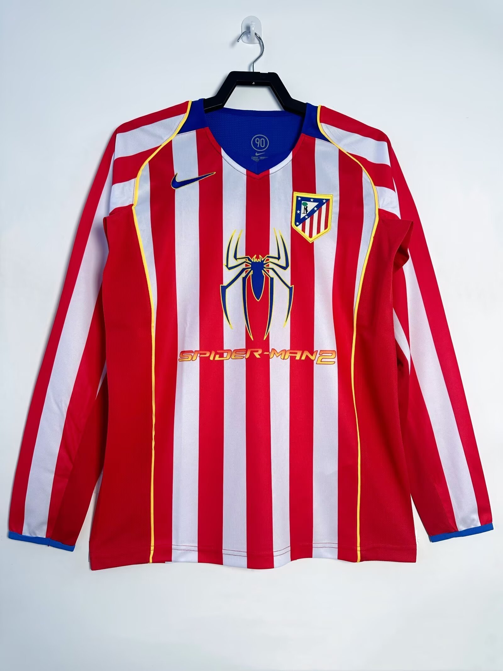 Retro 04/05 Atletico de Madrid home long sleeve Jersey  S-XXL