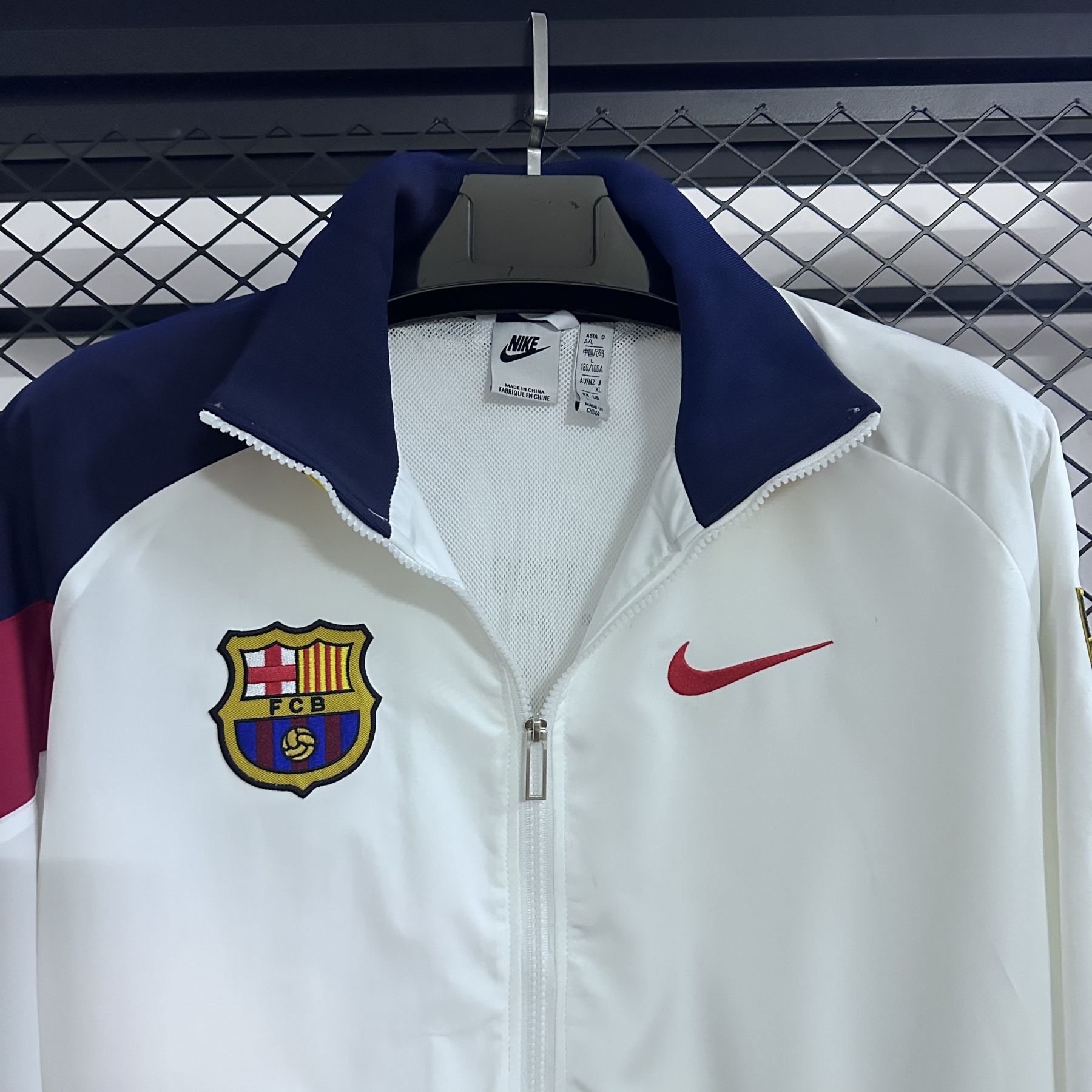 25/26 Windbreaker Barcelona training white Waterproof thickened version S-XXL