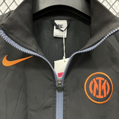 25/26 Windbreaker Inter Milan training Black-Grey Waterproof thickened version S-XXL