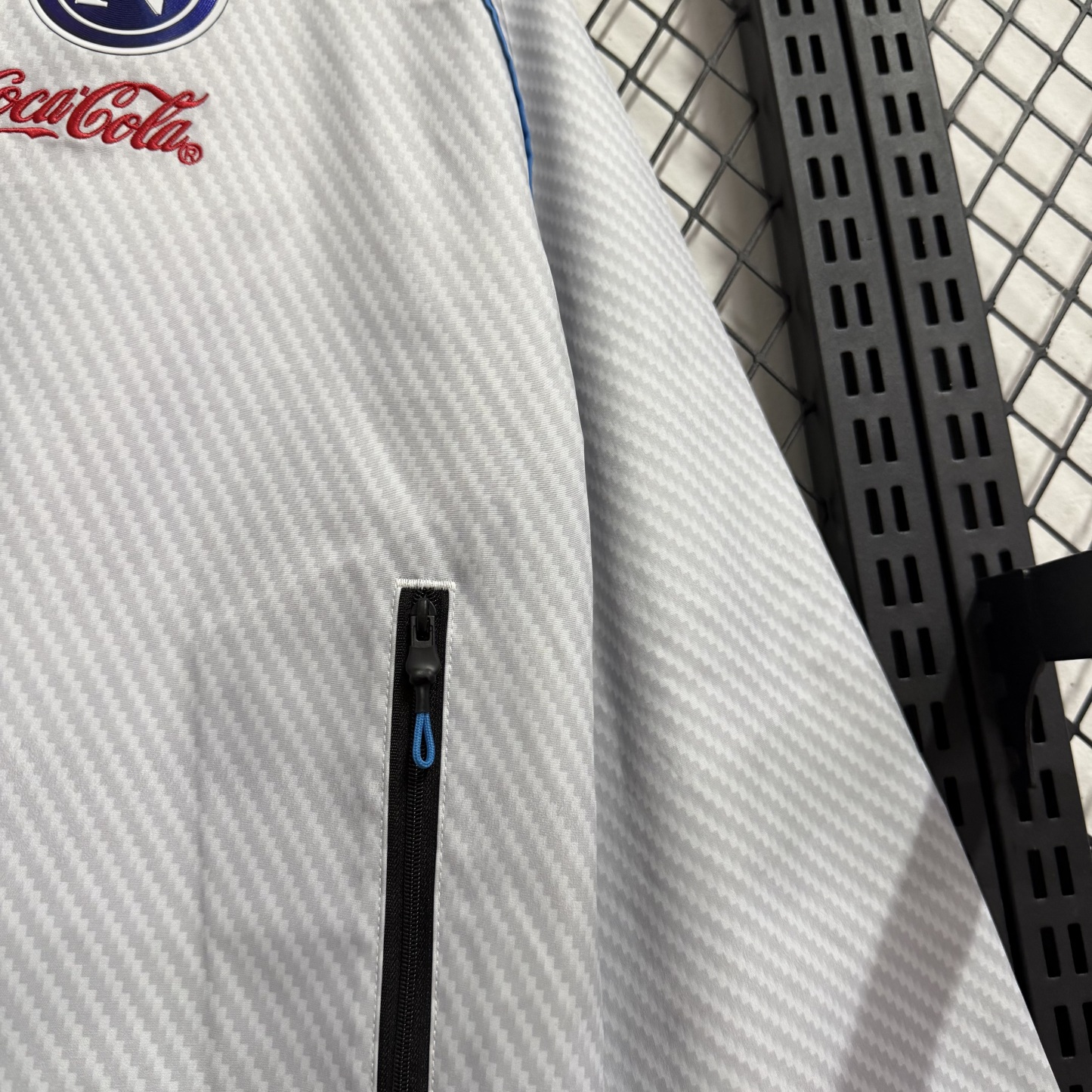 25/26 Windbreaker Napoli training white-grey Waterproof thickened version S-XXL