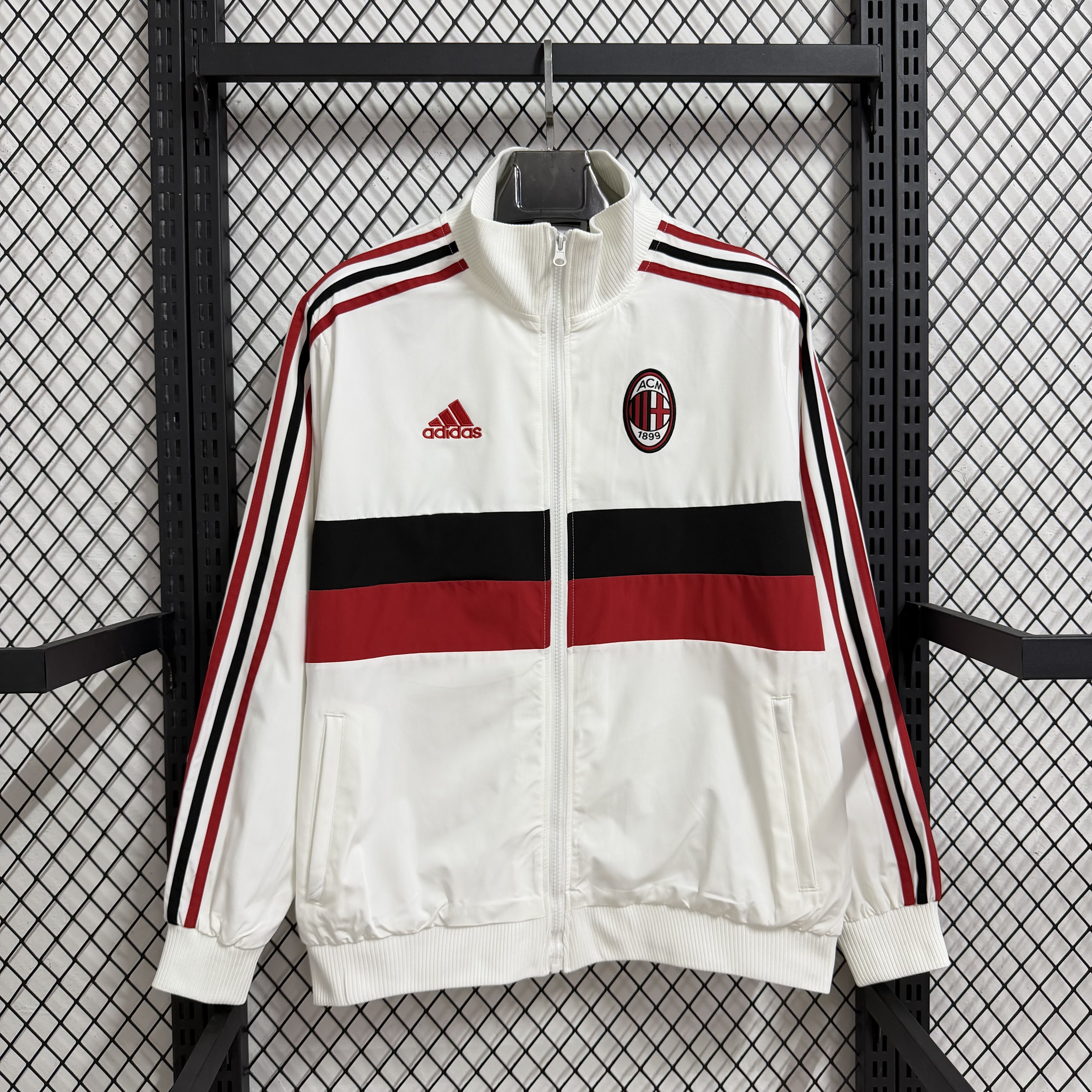 25/26 Windbreaker AC milan training white Waterproof thickened retro version S-XXL