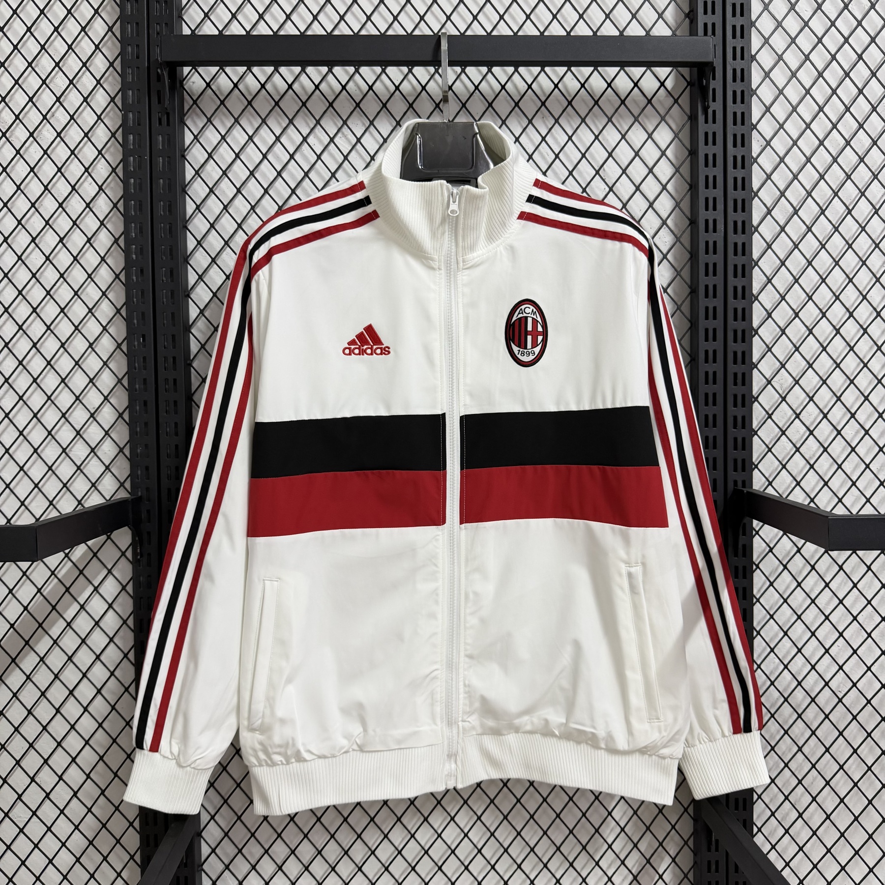 25/26 Windbreaker AC milan training white Waterproof thickened retro version S-XXL