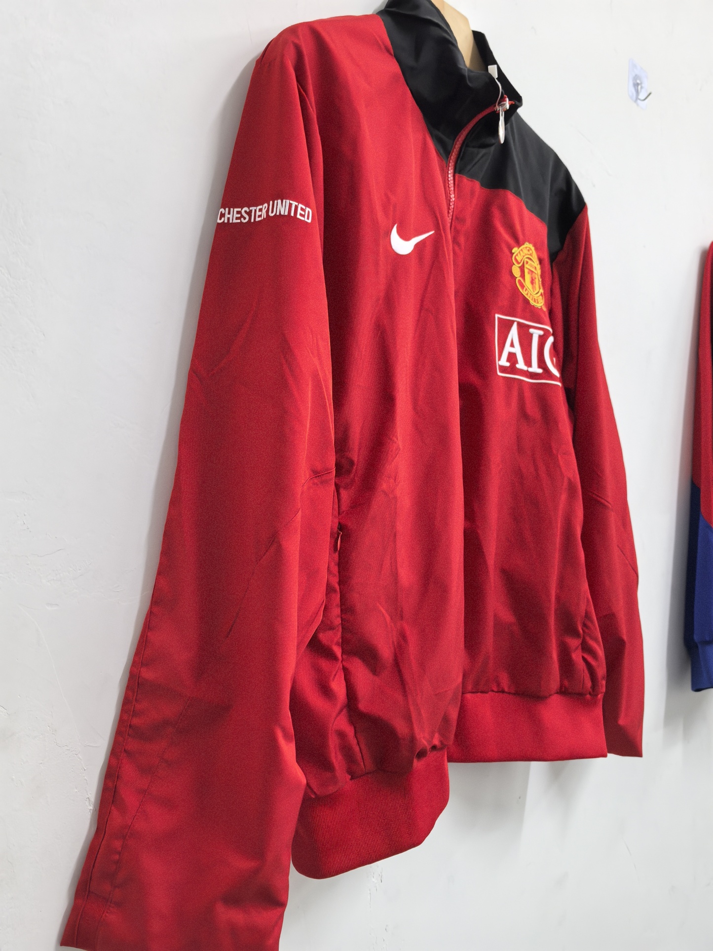 retro Windbreaker Manchester United M-U training Red Waterproof thickened version S-XXL