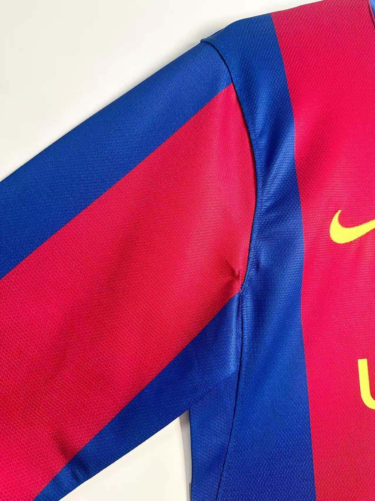 Retro 07/08 Barcelona long sleeve Home Size S-XXL