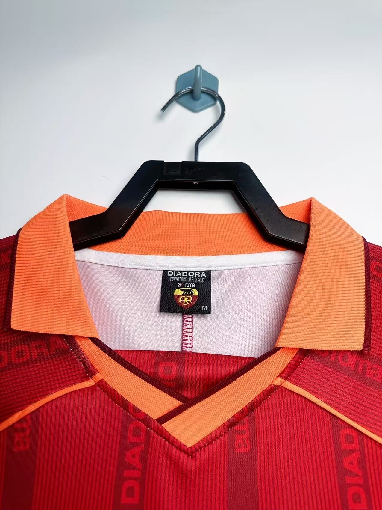 99/00 Roma home long sleeve retro version S-XXL