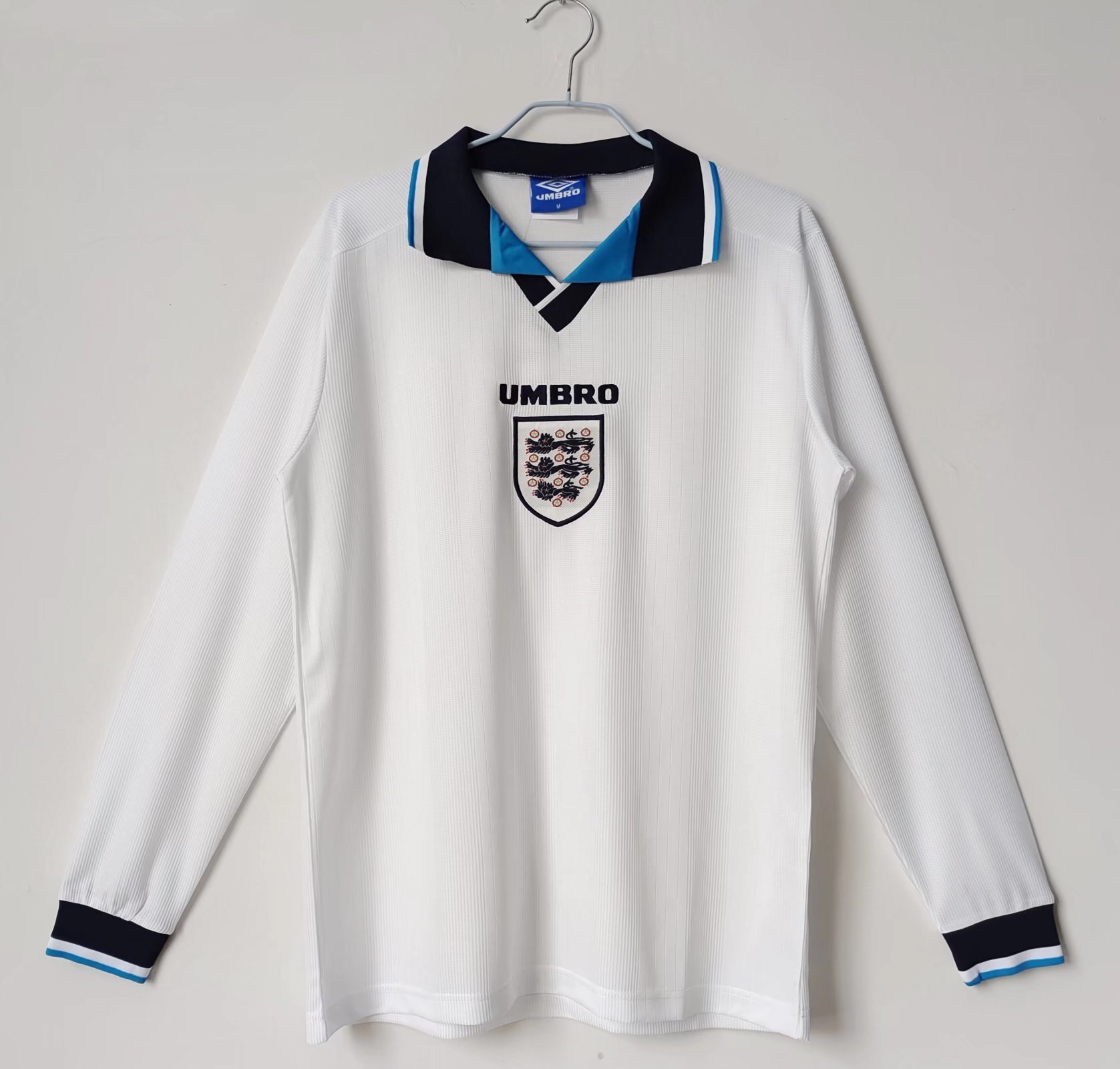 1996 England home long sleeve retro version S-XXL