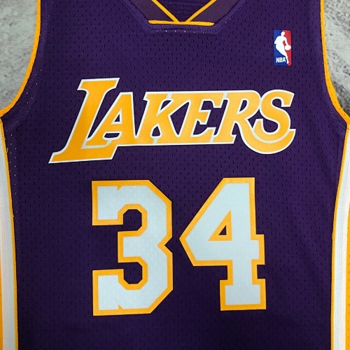 99/00 NBA Los Angeles Lakers O´neal purple Heat pressed retro version jersey S-XXL