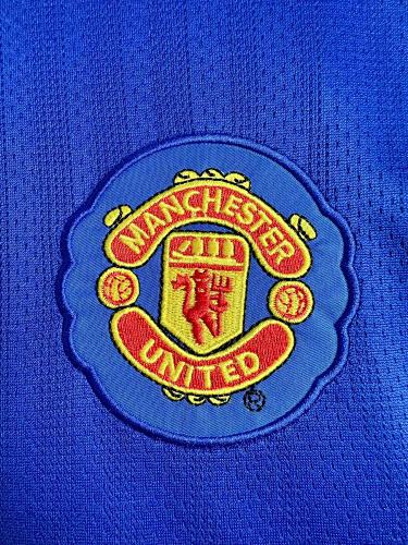 07/08 Manchester United M-U goalkeeper blue long sleeve Retro Version S-XXL