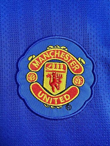 07/08 Manchester United M-U goalkeeper blue long sleeve Retro Version S-XXL