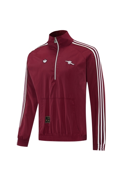 26/27 Arsenal red half-zip windbreaker S-XXL