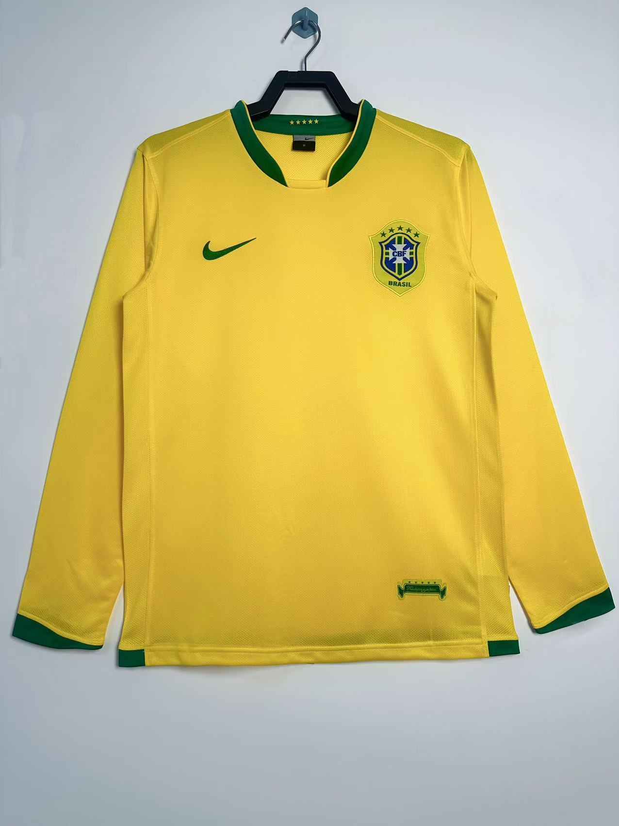 Retro 2006 Brazil home long sleeve S-XXL