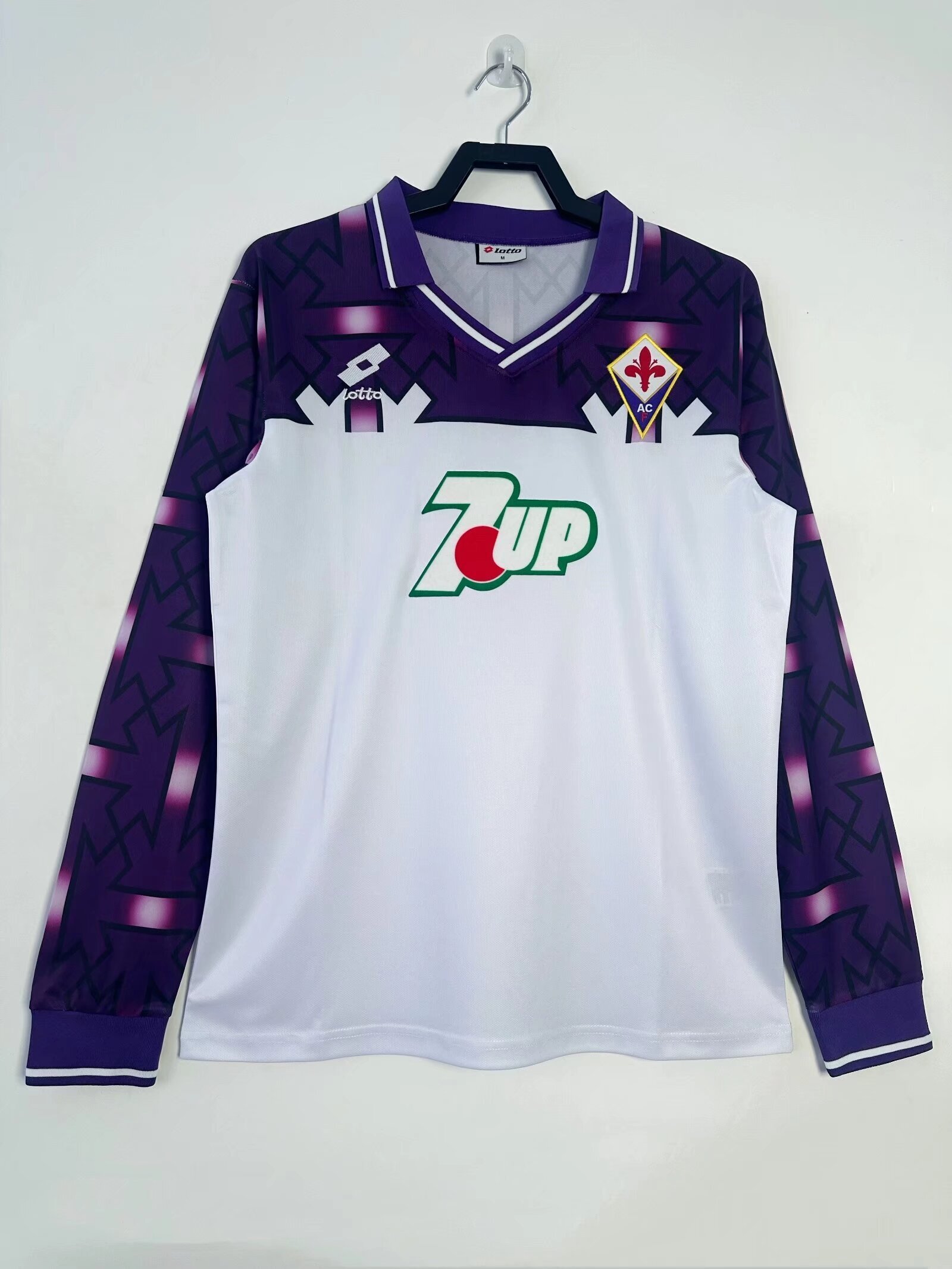 92/93 ACF Fiorentina away long sleeve retro version S-XXL