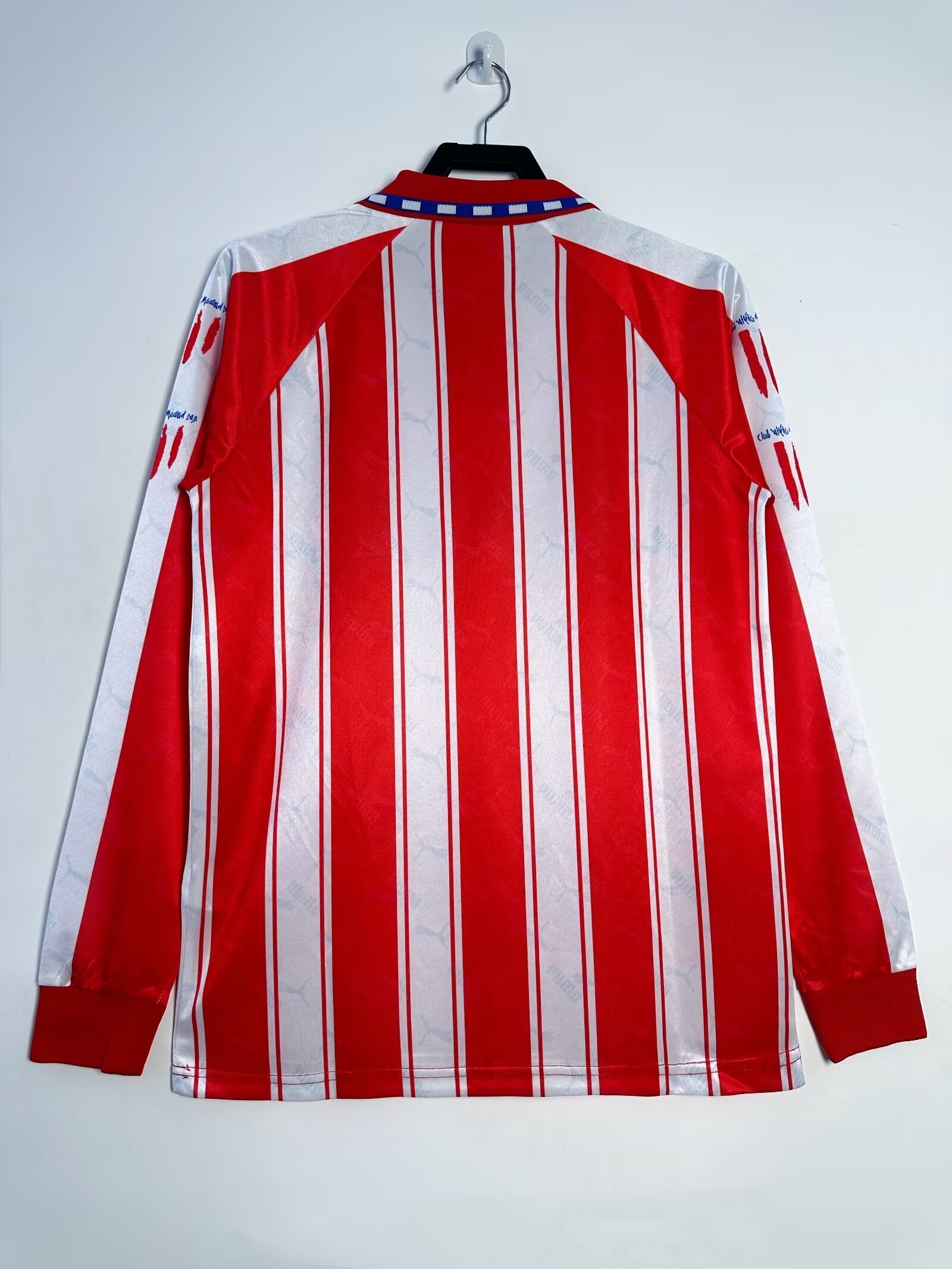 Retro 94/95 Atletico de Madrid home long sleeve Jersey  S-XXL
