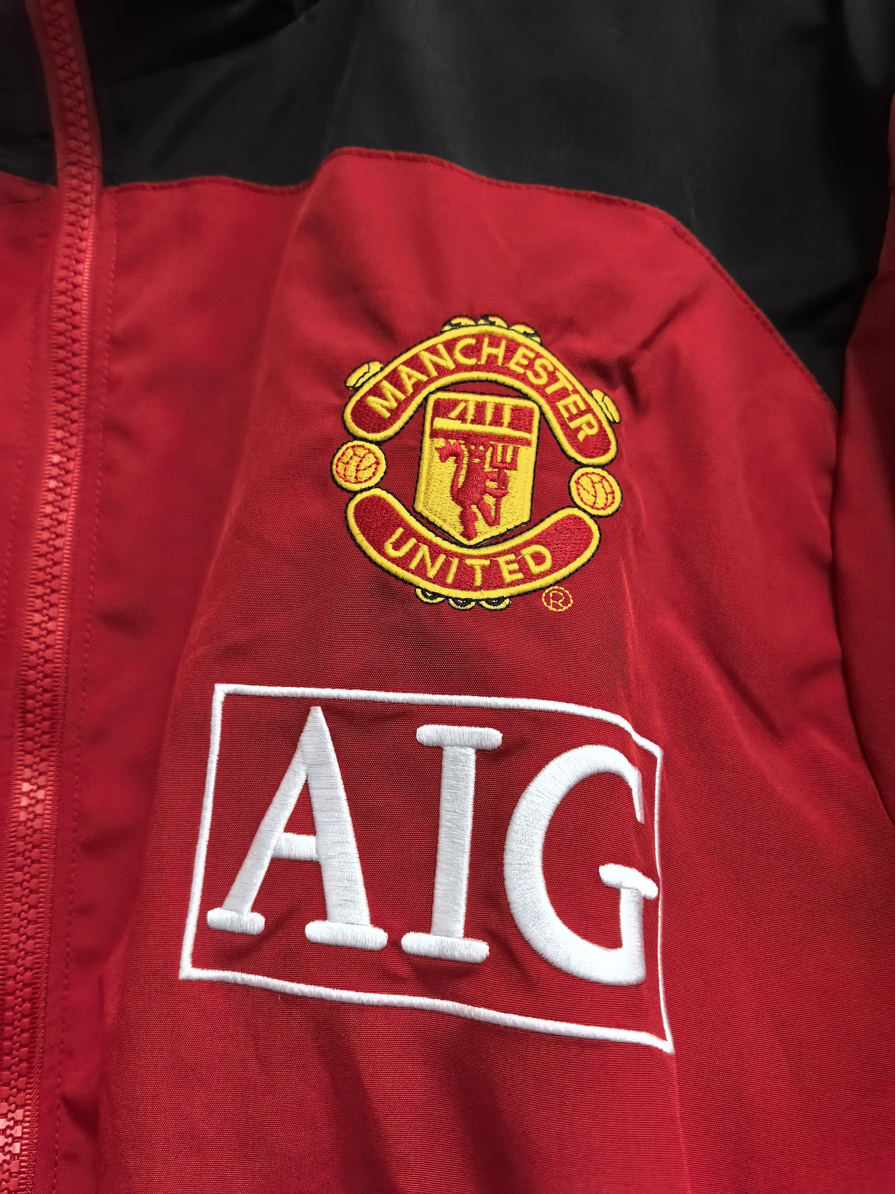 retro Windbreaker Manchester United M-U training Red Waterproof thickened version S-XXL