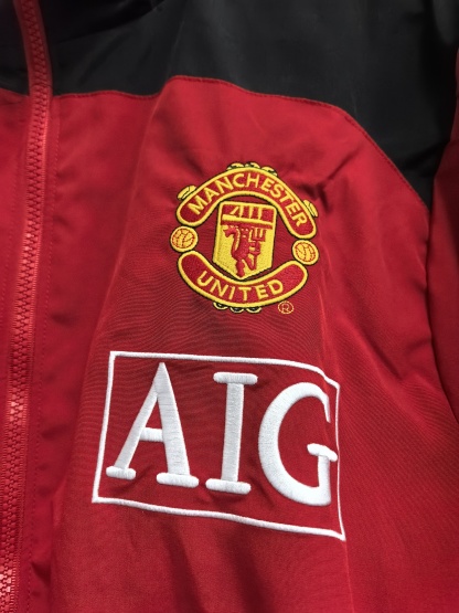 retro Windbreaker Manchester United M-U training Red Waterproof thickened version S-XXL