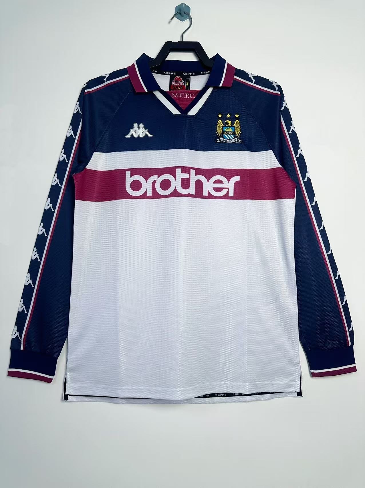 Retro 1997-98 Manchester City Away long sleeve Jersey