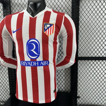 25/26 Atletico Madrid Home long sleeve player version S-XXL
