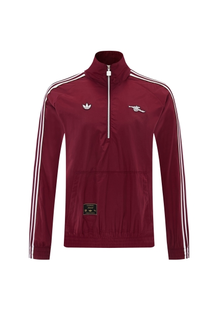 26/27 Arsenal red half-zip windbreaker S-XXL